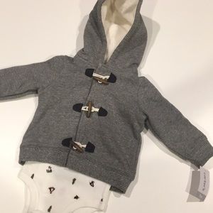 NWT winter hoodie and shirt infant boy size 9 mos